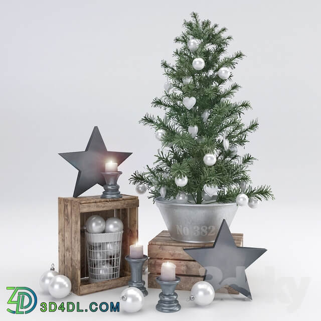 Christmas tree with a decor