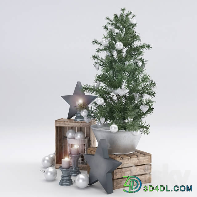 Christmas tree with a decor