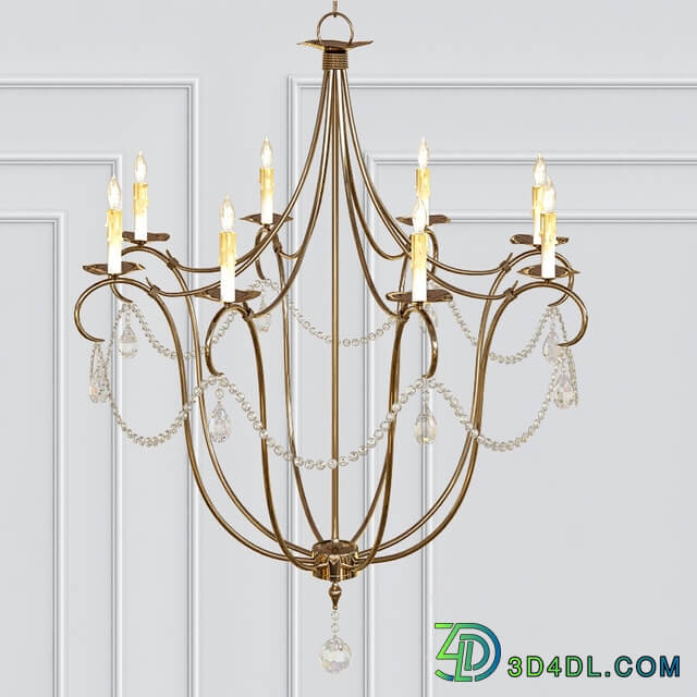 Crystal Lights Chandelier Pendant light 3D Models