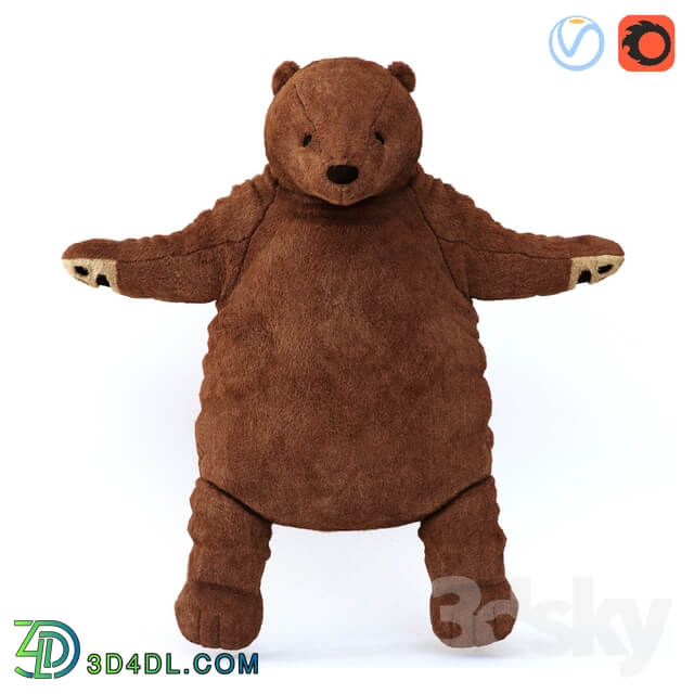 Soft toy brown bear DUNGEL