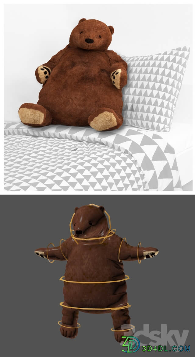 Soft toy brown bear DUNGEL