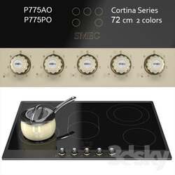 Smeg Cortina P775 72cm Ceramic Hob cream anthracite brass 