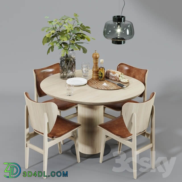 Table Chair Scandinavian dining set