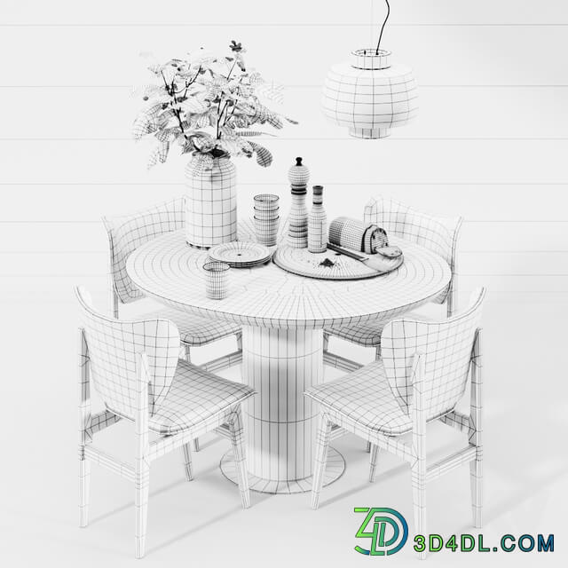 Table Chair Scandinavian dining set