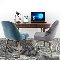 Table Chair West Elm Mid Century Office Chair Desk Set 