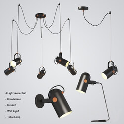 Four Light Set 1 Pendant light 3D Models 