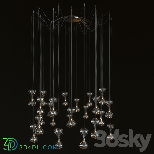 Cattelan italia Sablier 24 and 16 drops Pendant light 3D Models