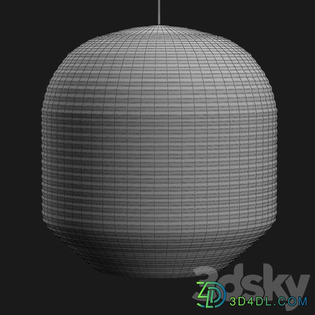 Paper lanterns Hotaru Buoy Pendant light 3D Models