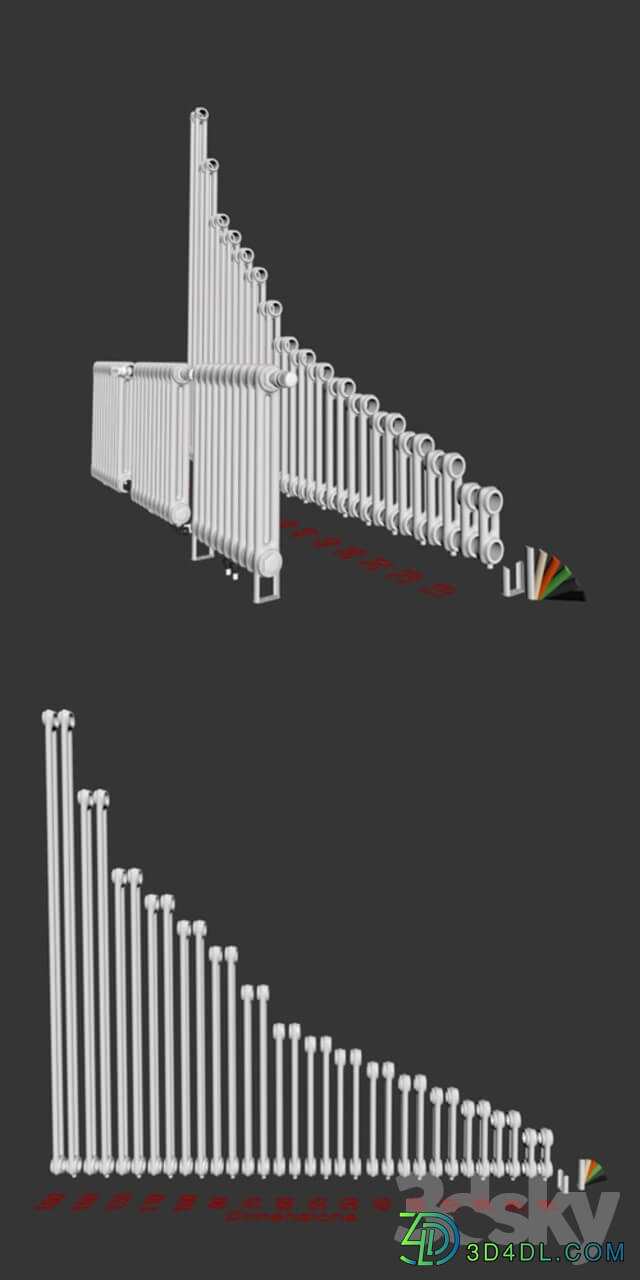 Arbonia Radiators set Adouble tube 