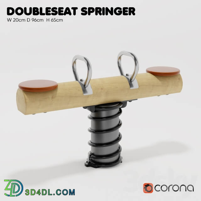 KOMPAN. Spring swing double spring 3D Models
