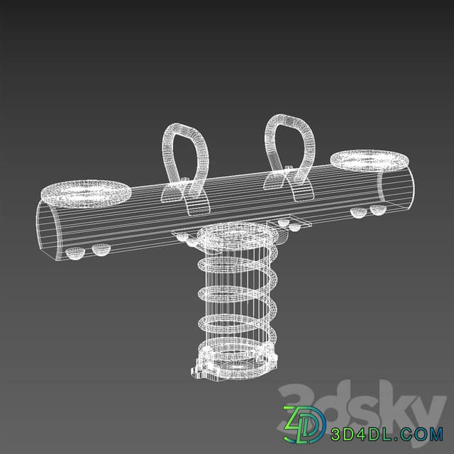 KOMPAN. Spring swing double spring 3D Models