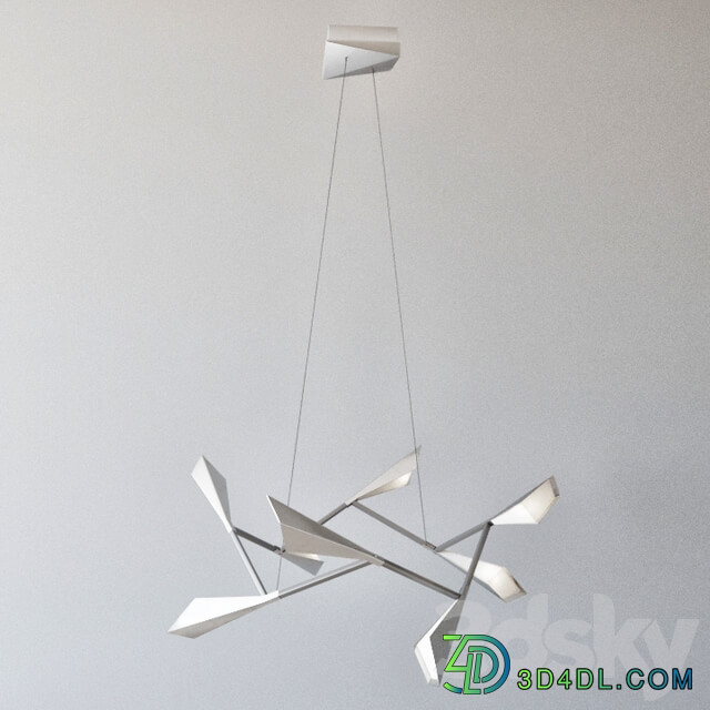 Quill LED Chandelier By Hubbardton Forge Pendant light 3D Models