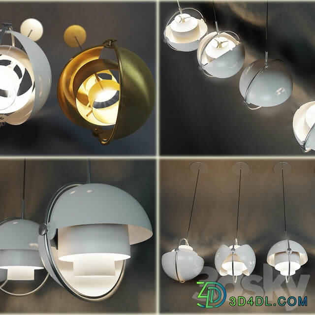 Multi lite by Louis Weisdorf Lyfa Denmark Pendant light 3D Models