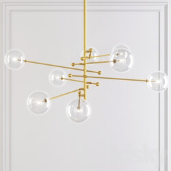 Restoration Hardware Glass Globe Mobile 8 ARM CHANDELIER 79 Pendant light 3D Models 