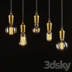 edison light Pendant light 3D Models 