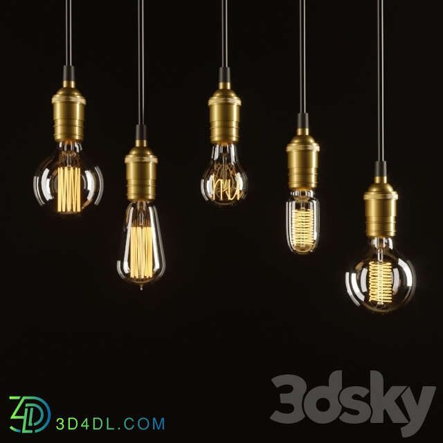 edison light Pendant light 3D Models