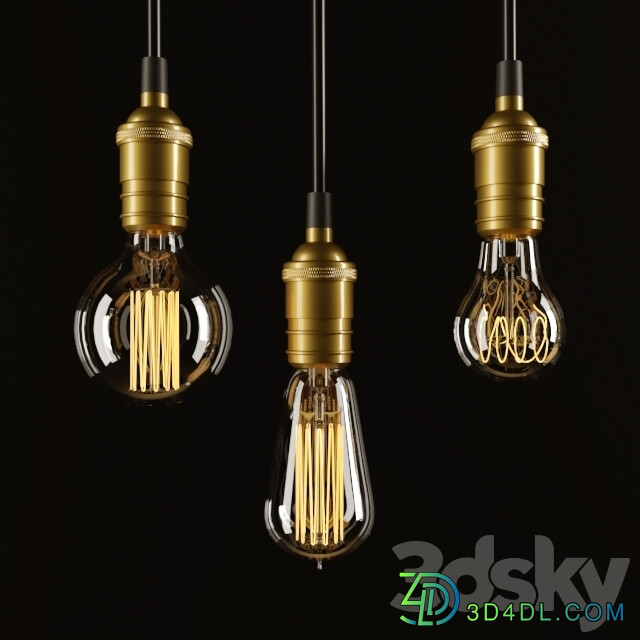 edison light Pendant light 3D Models