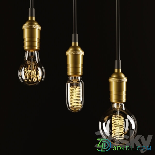 edison light Pendant light 3D Models