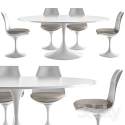 Table Chair Saarinen Tulip High Tables Knoll 