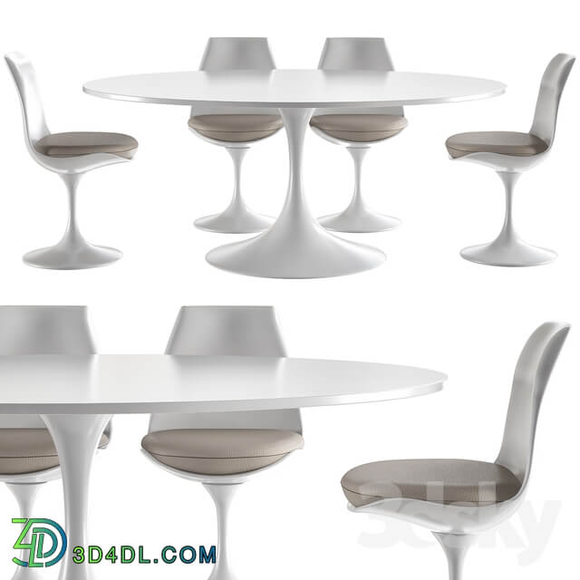 Table Chair Saarinen Tulip High Tables Knoll