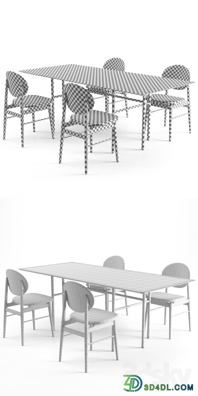 Table Chair Outline Chair Snaregade Tables Rectangular