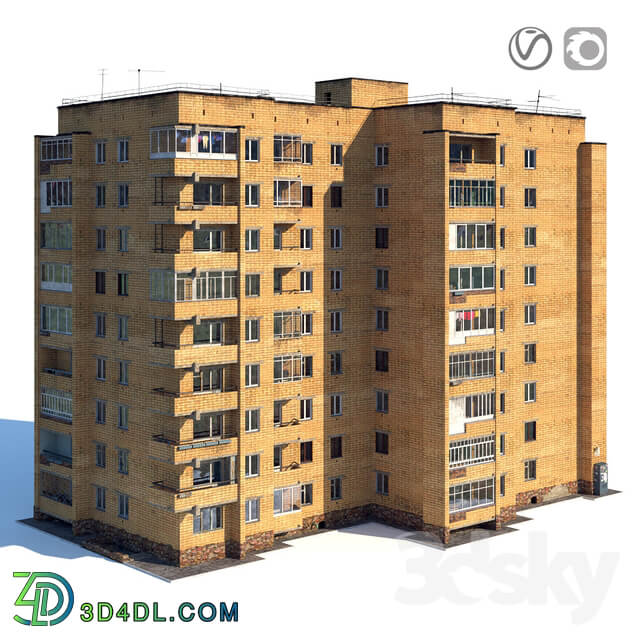 Soviet nine story house