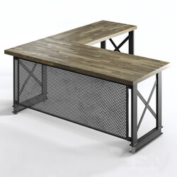 The carruca desk by Iron Age Office 