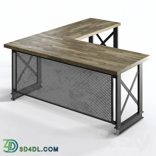 The carruca desk by Iron Age Office