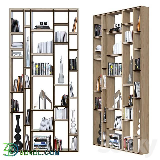 Double sided shelving 013. 3D Models