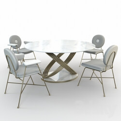 Table Chair Bontempi Fusion Round Penelope 