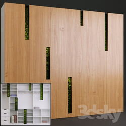 Wardrobe Display cabinets Wall cabinet with stabilized moss 