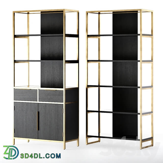 Crate and Barrel Oxford Bookcase 3D Models