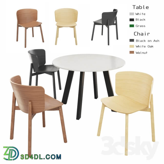 Table Chair Bludot dining set 1