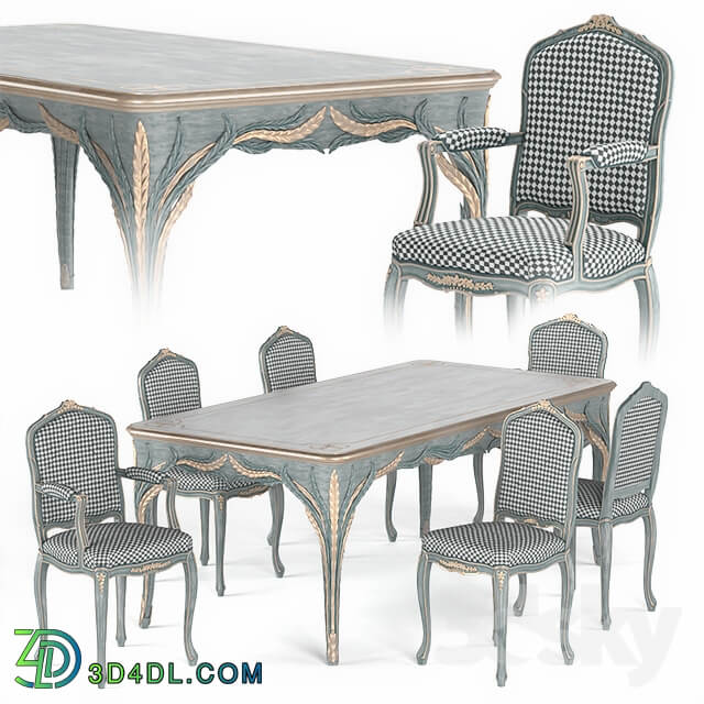 Table Chair Silvano Grifoni Table and Chair Set