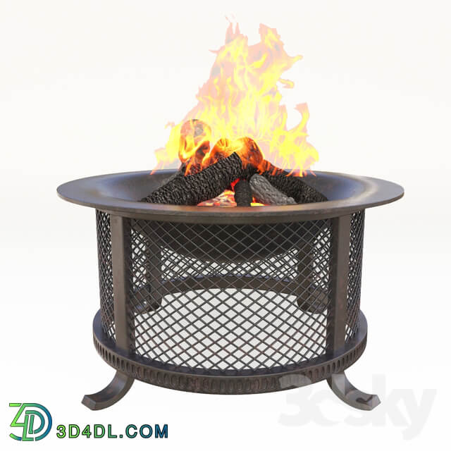 fire pit Barbecue and grill 3D Models