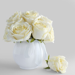 Bouquet of white roses 