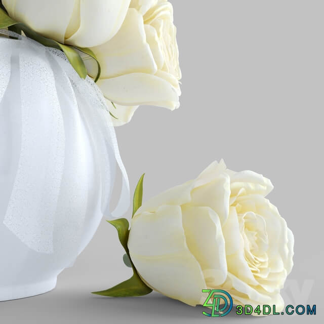 Bouquet of white roses