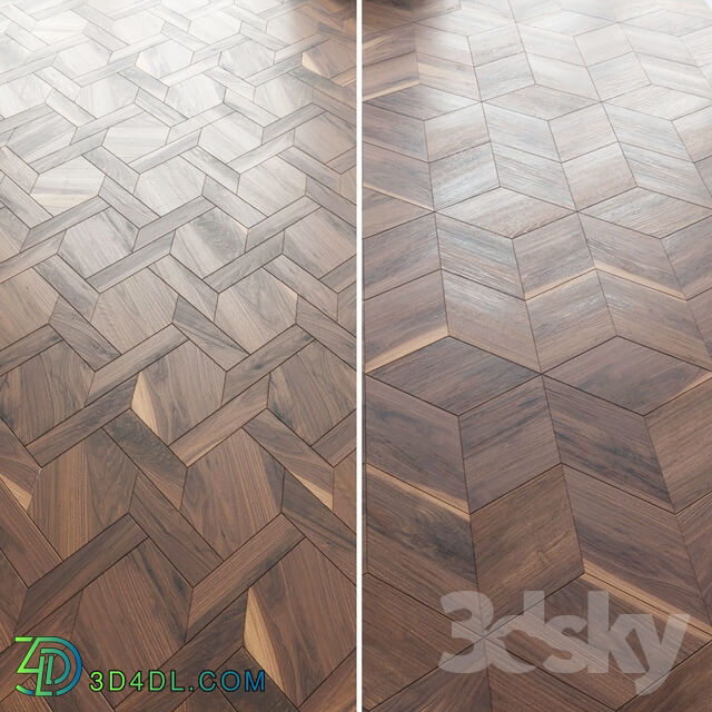 Wood Parquet CP Parquet New Cubo Hexagon Canestro