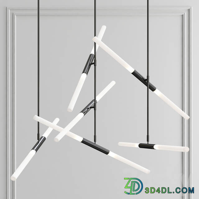 LED Lamp Tube Suspension Pendant Light Pendant light 3D Models