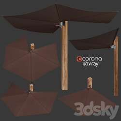 Wall mounted Garden umbrella Other 3D Models 
