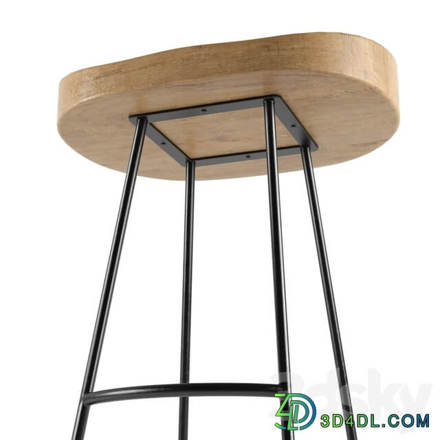 Restoration Hardware 1950s Bar And Counter Stool 3D Models