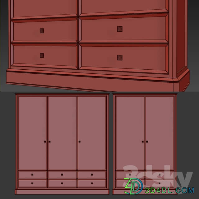 Wardrobe Display cabinets Wardrobe 2x 3 door. The Werby Ellington.