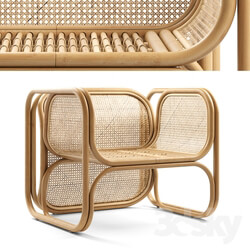 Cane Lounger Armchair 