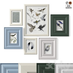 Paintings with birds 3D Models 