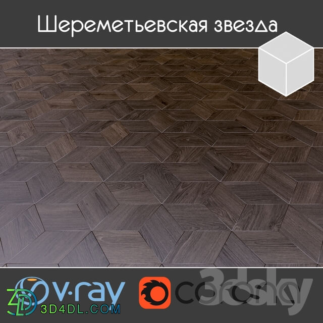 Wood Parquet Sheremetyevo star 1 3