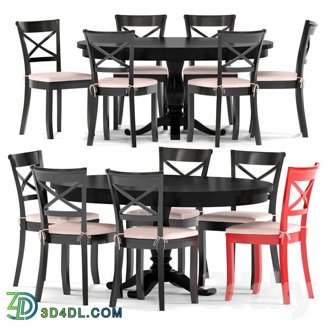 Table Chair Vintner Black Wood Dining Chair and Cushion