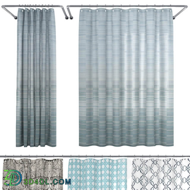 Crate and Barrel Shower Curtain collection 1