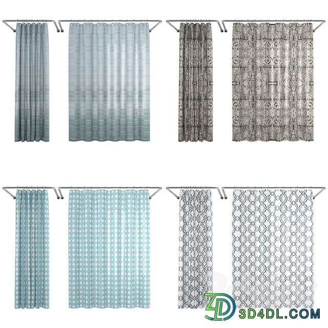 Crate and Barrel Shower Curtain collection 1