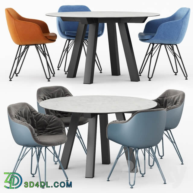 Table Chair Duero fixed table Lap 4051 Lap 4052 by Dressy