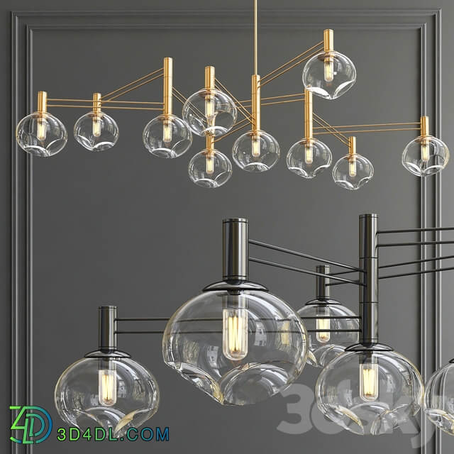 Temper Minimalist Chandelier Pendant light 3D Models